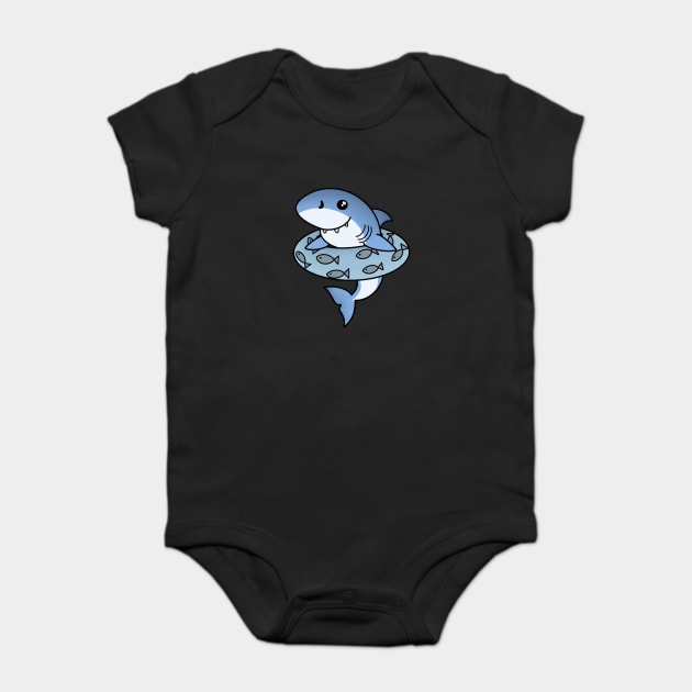 Kawaii Shark, Love Sharks Baby Bodysuit by logiamerch